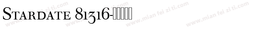 Stardate 81316字体转换